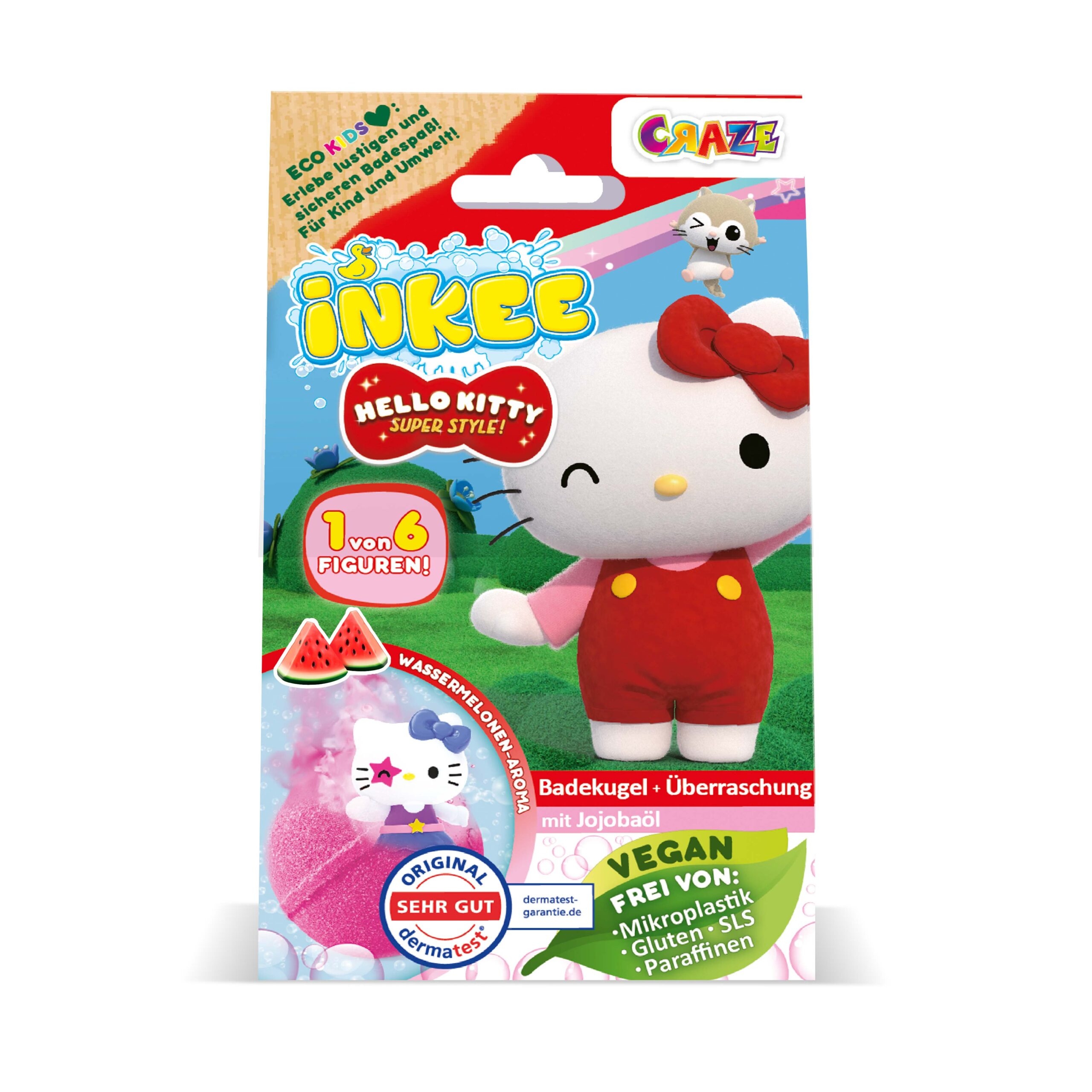 INKEE kula do kąpieli dla dzieci o zapachu arbuza Hello Kitty 80 g 28df8a04ffe5193c89ad3c5e20d19dbe