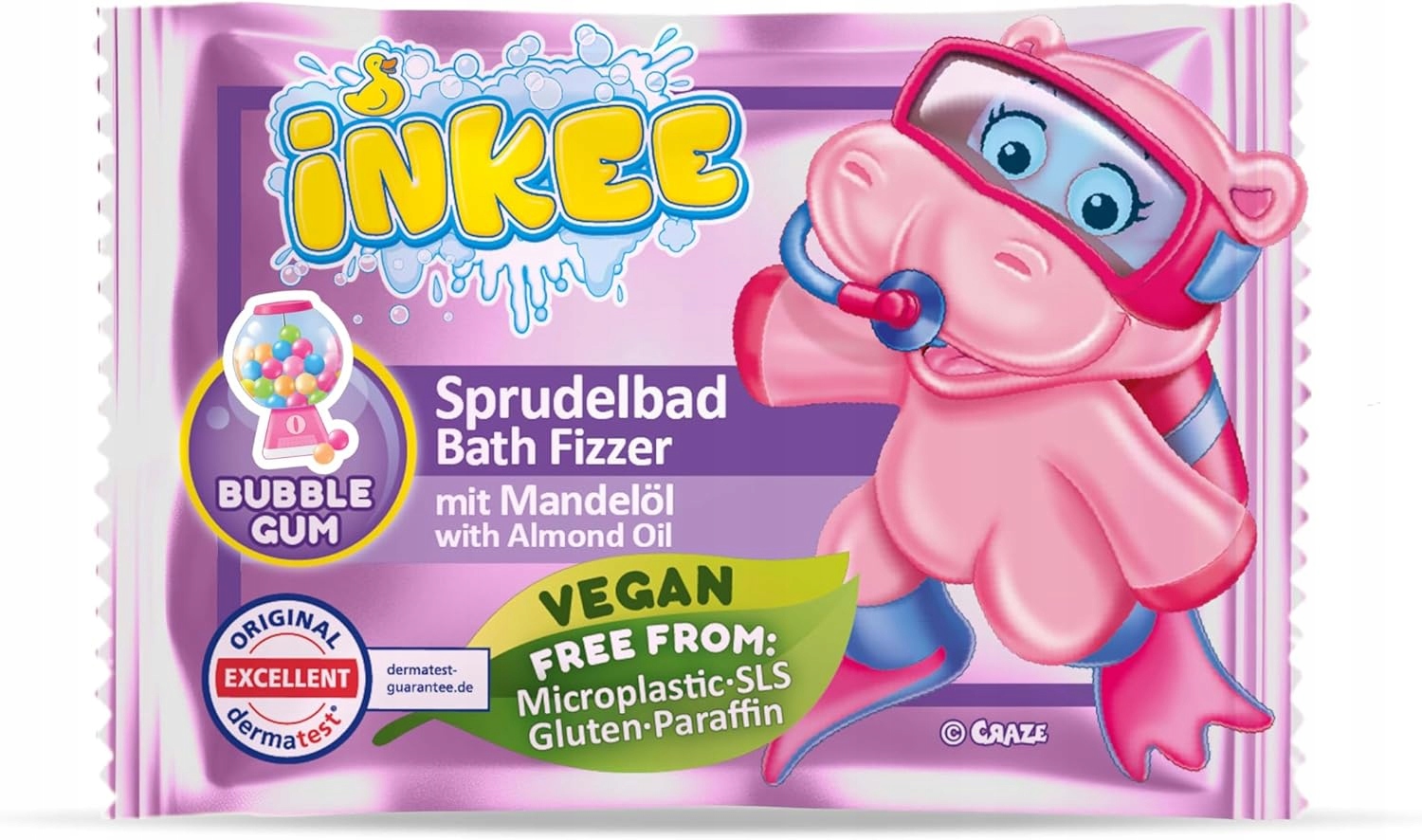 INKEE Bezpieczna Kula do Kąpieli DERMATEST Olej Migdałowy INKEE kula do kąpieli olej migdałowy