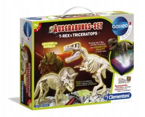 Clementoni Galileo Science T-Rex & Triceratops zestaw wykopalisk dinozaury