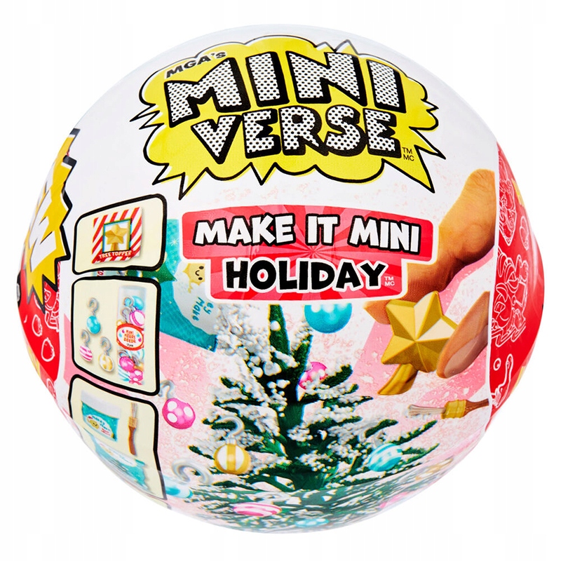 Miniverse Make It Mini Holiday 2 Kula Świąteczna Prezent DIY Choinka MGA 838ac7c3650ee96353b94b67824f511e