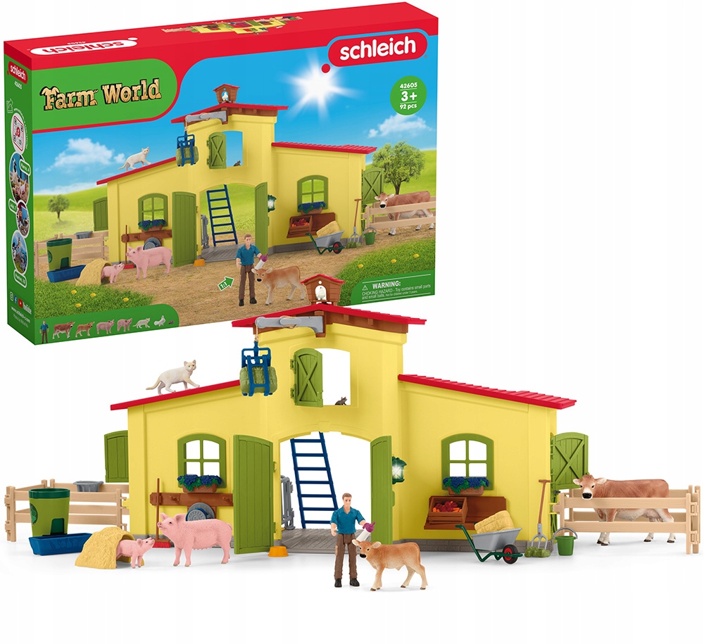 Zestaw z figurkami Schleich farma wielokolorowa plastikowa 92 szt. 5cc5821f2d97eee90b6ef0d5d6aec389