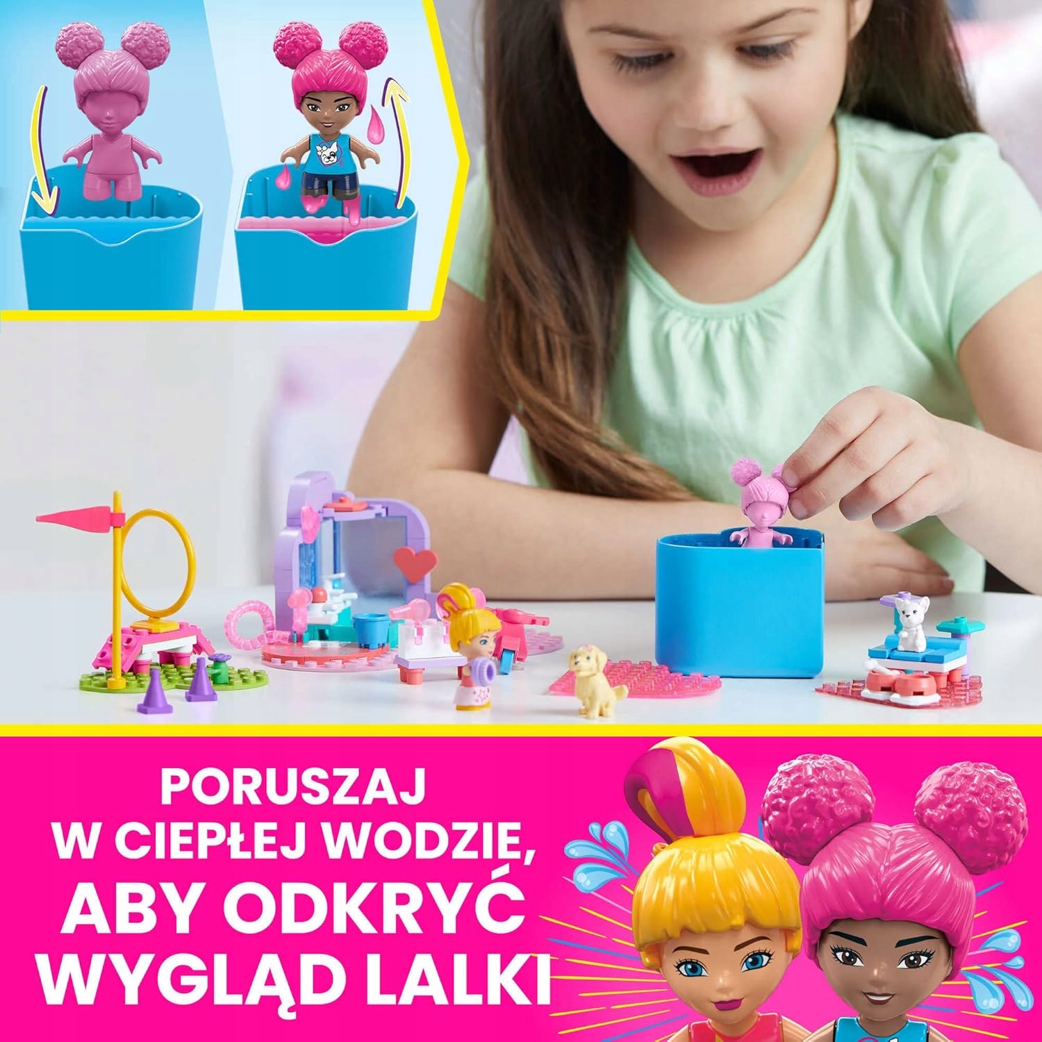 Barbie Klocki Mega Construx Color Reveal Opiekuj się Zwierzątkami HNP89 9e8213038c7a8fe39f6938064c3d49e6