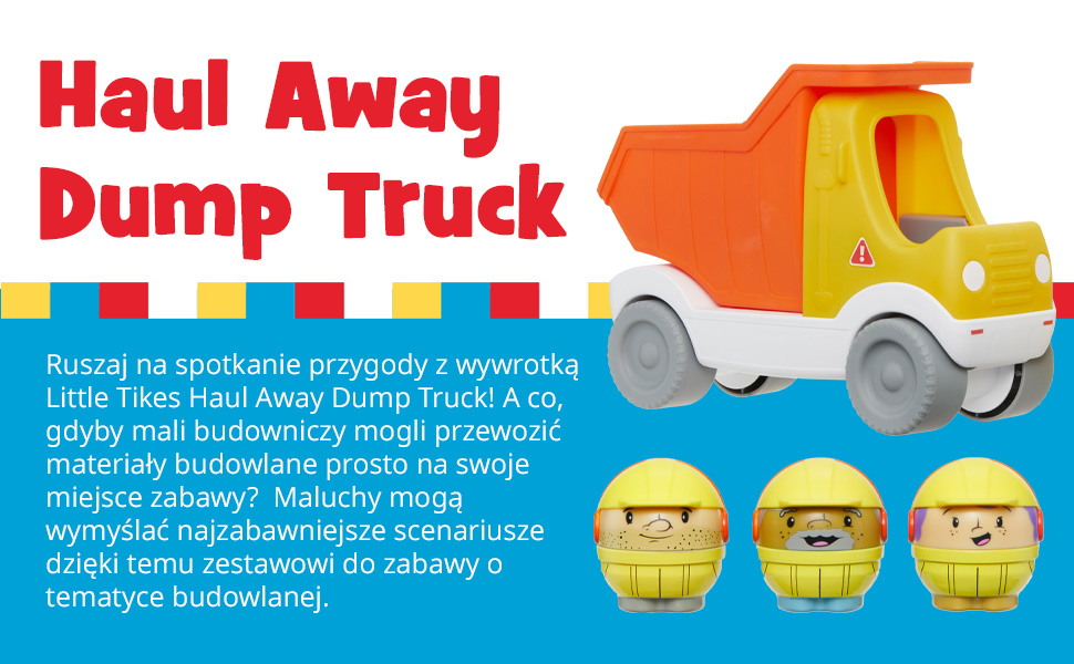 Little Tikes Toddle Tots WYWROTKA Zestaw Budowa +3 Figurki 12m+ f60105d50b2331e622b86d8561caeeb5