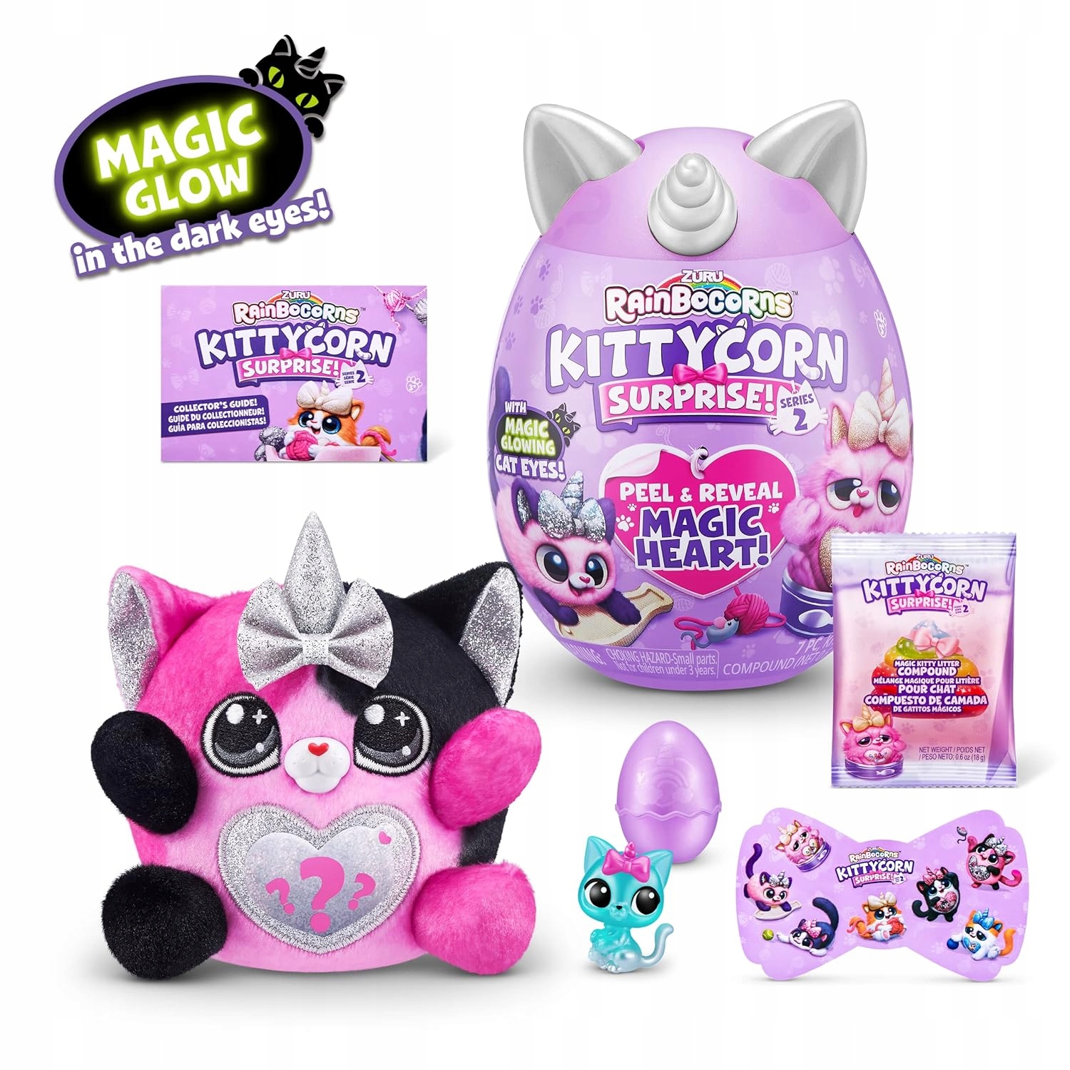 Rainbocorns Kittycorn Surprise S7 Kotek Calico Świecące Oczy Maskotka ZURU 9c388482eba2858203fdec3811f95858