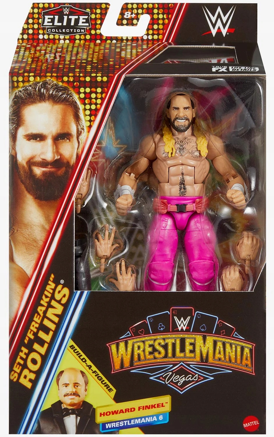 Figurka akcji Mattel WWE Elite WrestleMania The Rock Seth Freakin Rollins Figurka WWE Elite Seth Freakin Rollins