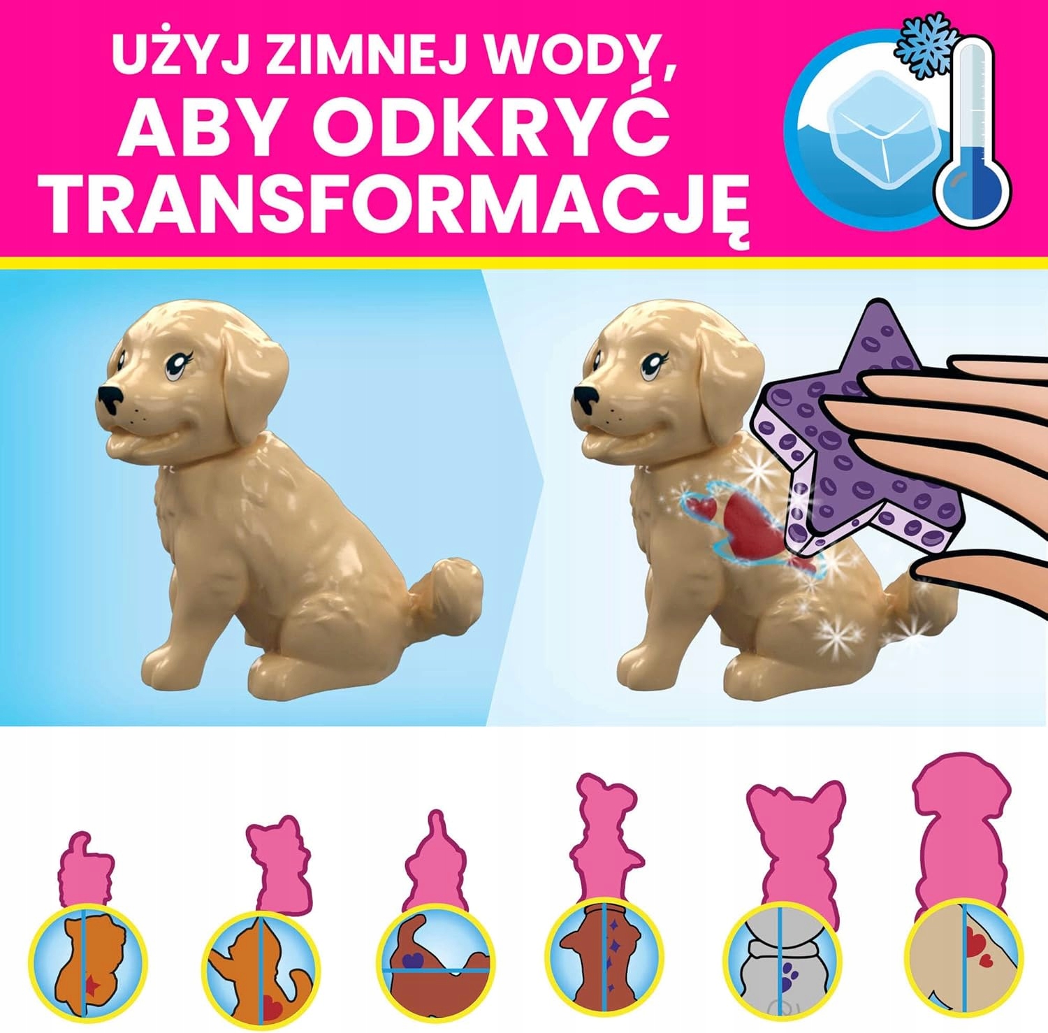 Barbie Klocki Mega Construx Color Reveal Opiekuj się Zwierzątkami HNP89 771e469168f129886b1aeeb2b9faebd4