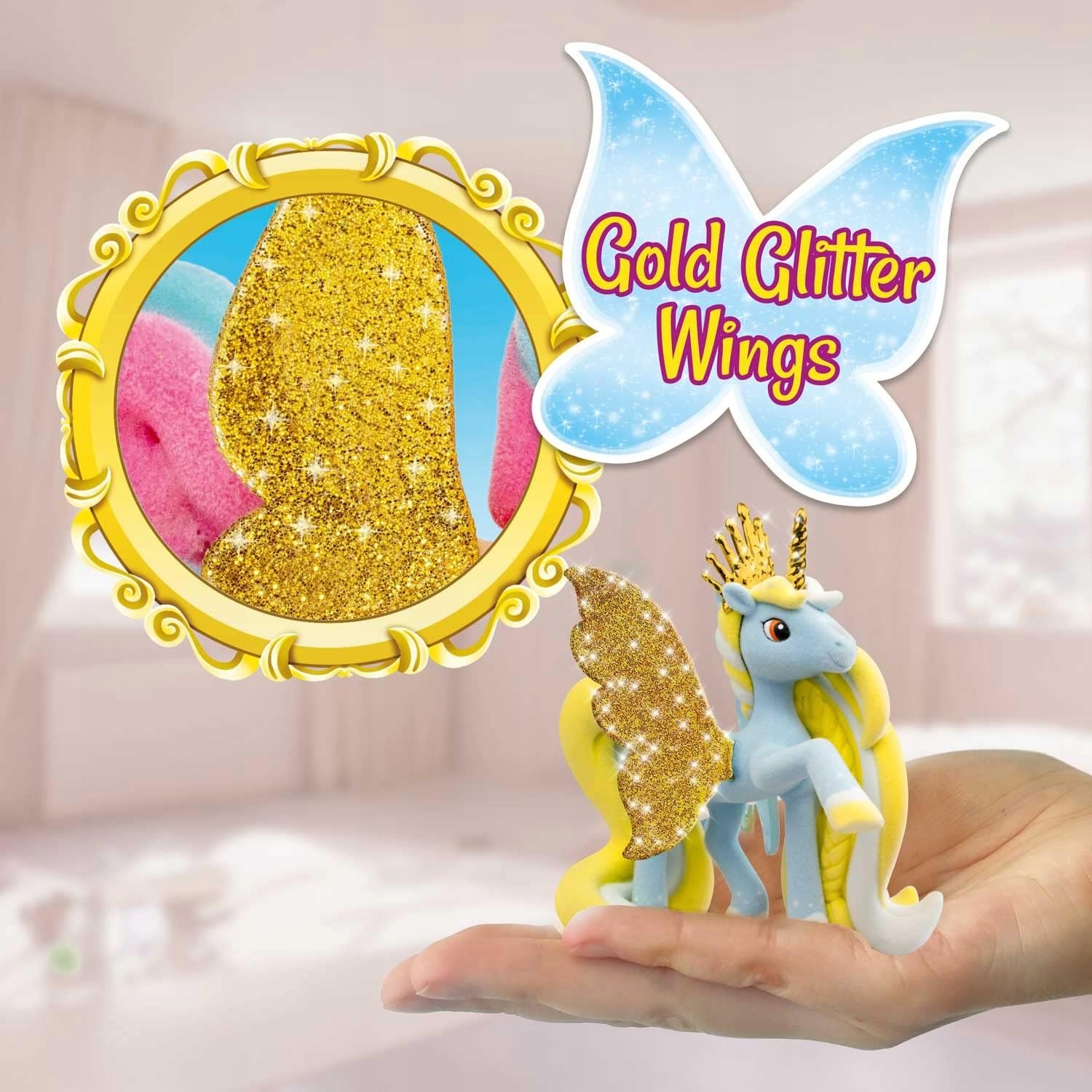 Galupy Unicorn Zestaw 3 Figurki Jednorożec Swarovski Złote Skrzydła c4ebdfb833024c2f237187221272596b