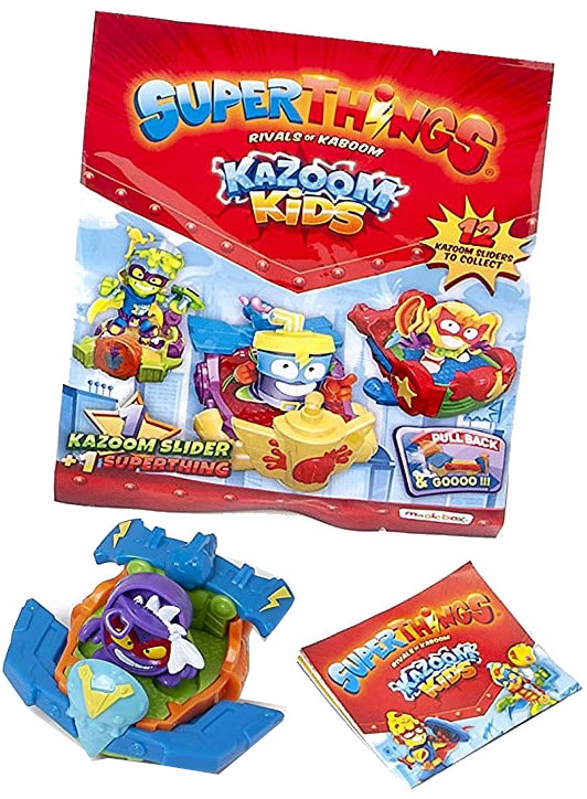 Autko z napędem Saszetka z figurką Magic Box Super Zings Things seria 8 SuperThings Seria 8 Autko z Napędem