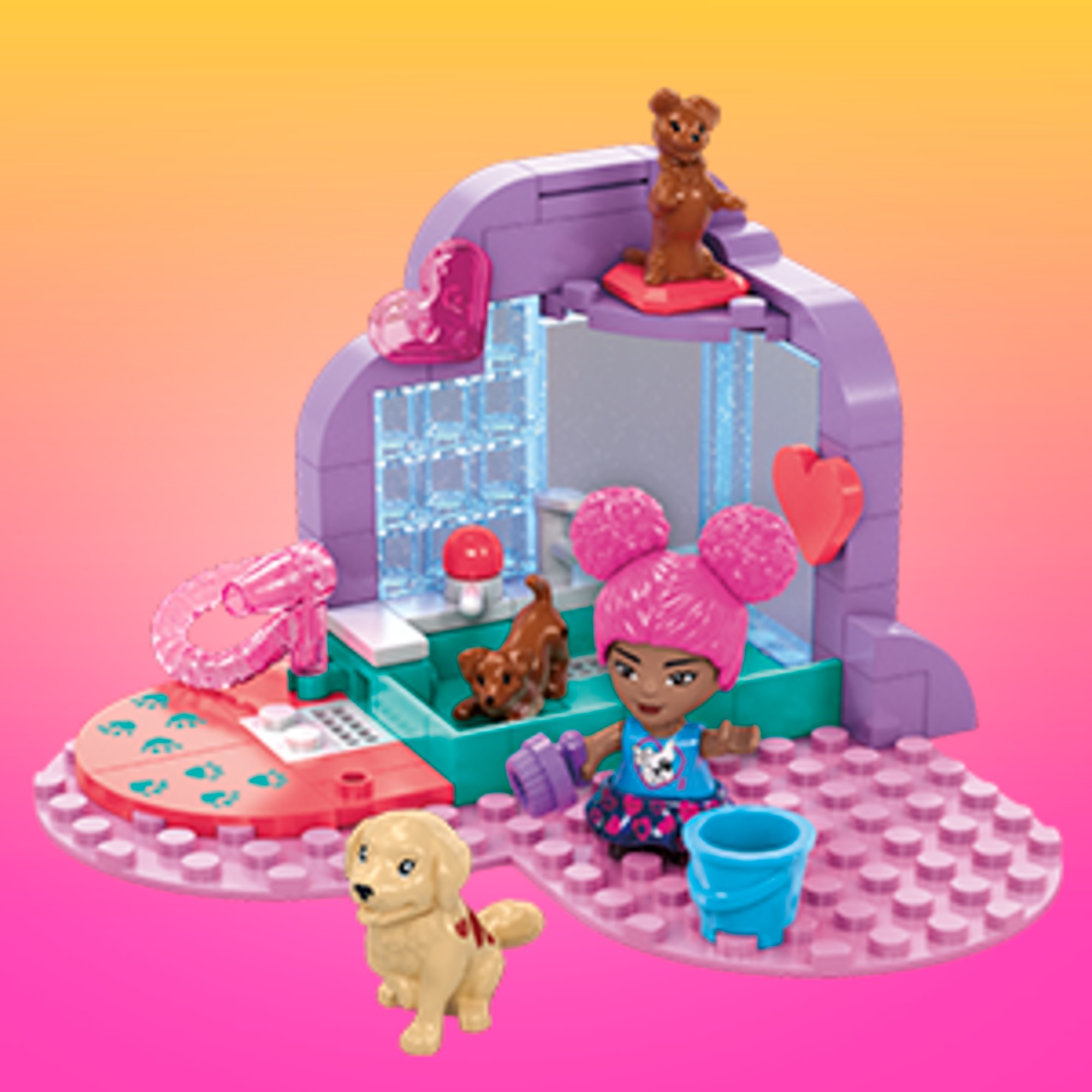 Barbie Klocki Mega Construx Color Reveal Opiekuj się Zwierzątkami HNP89 2e8d7950d8fadbdc7853af0e140e337d