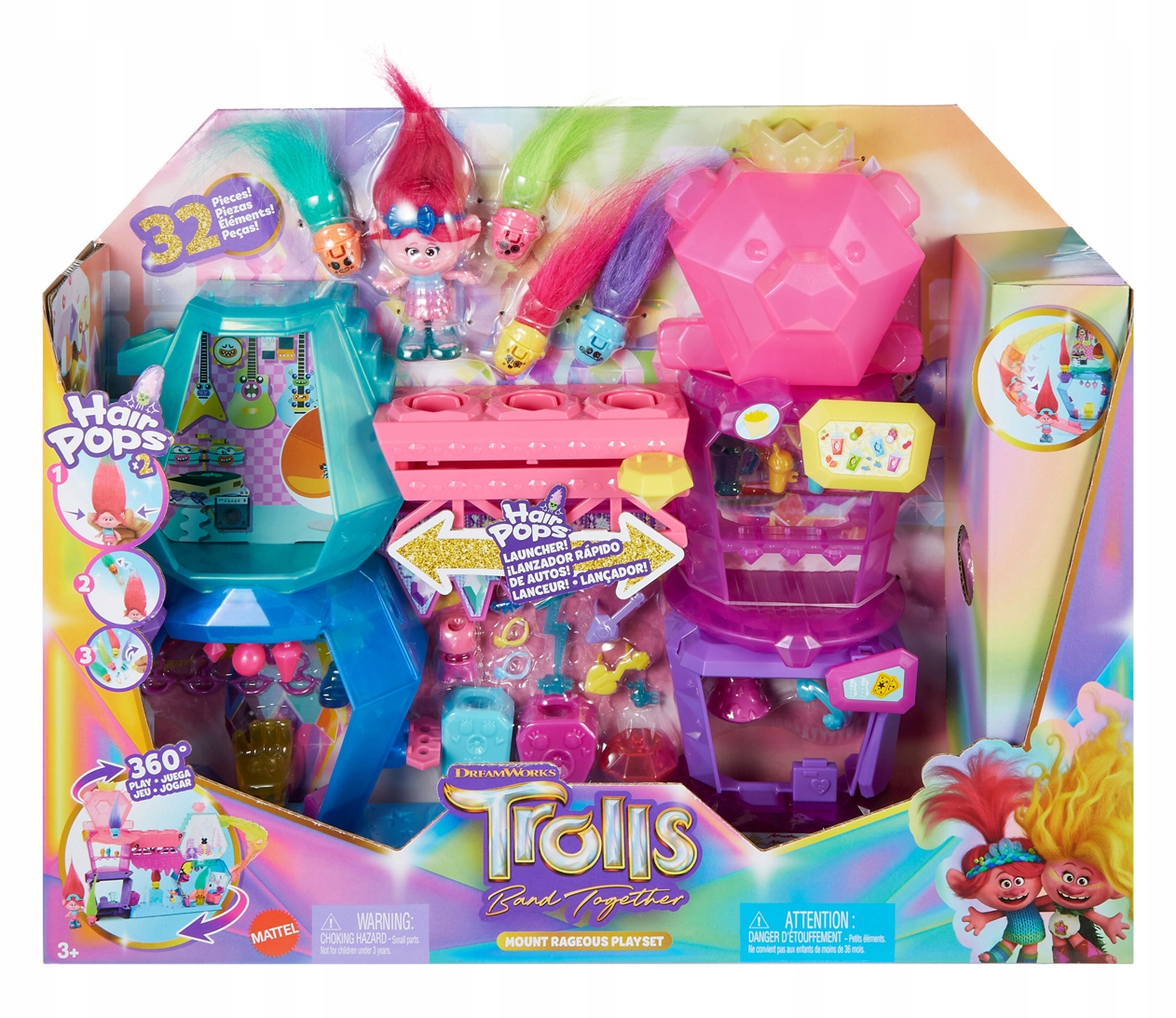 Trolle 3 Zestaw Mount Rageous Lalka Poppy Mattel HNF24 fff0588a463ad692e55efef231ba6936