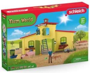 Schleich Farma zestaw z figurkami 42607 budynek gospodarczy zwierzęta gospodarskie akcesoria