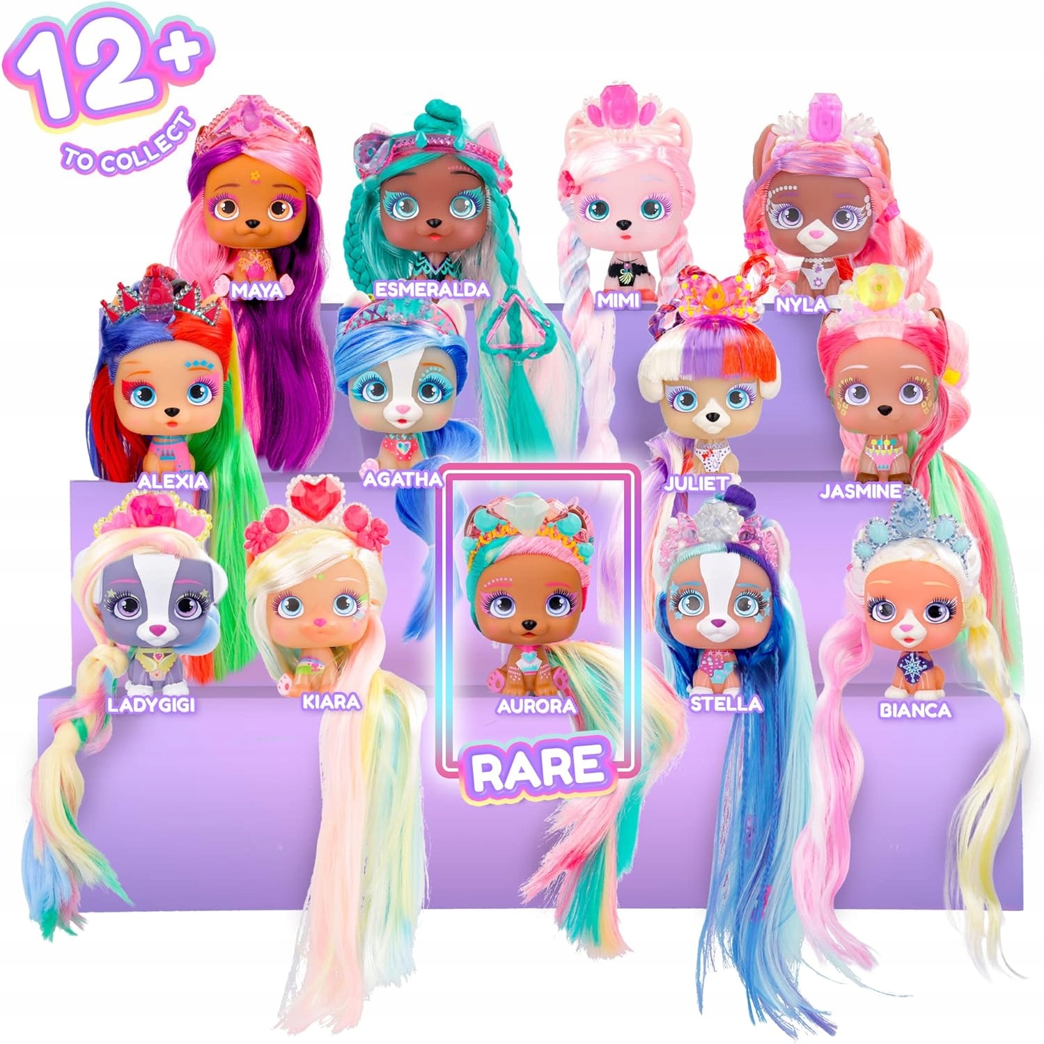 VIP Pets GLAM GEMS Piesek Głowa do Czesania NIESPODZIANKA 0f8340edf9af0d645911f24d5896d568