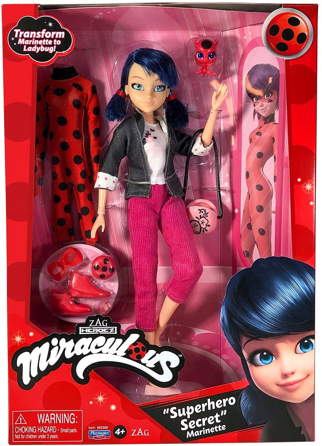 Lalka Miraculous Biedronka Marinette 2w1 Strój Akcesoria Bandai 26cm b26720f5f0b20b902a84a13d677e8e6e