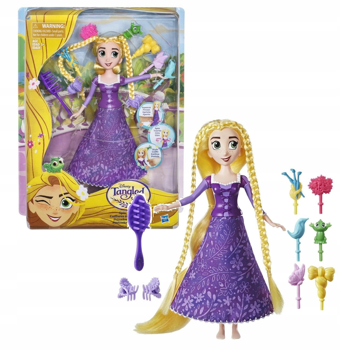 LALKA DISNEY ROSZPUNKA ZAPLĄTANI SZALONE FRYZURY Roszpunka Szalone Fryzury Hasbro