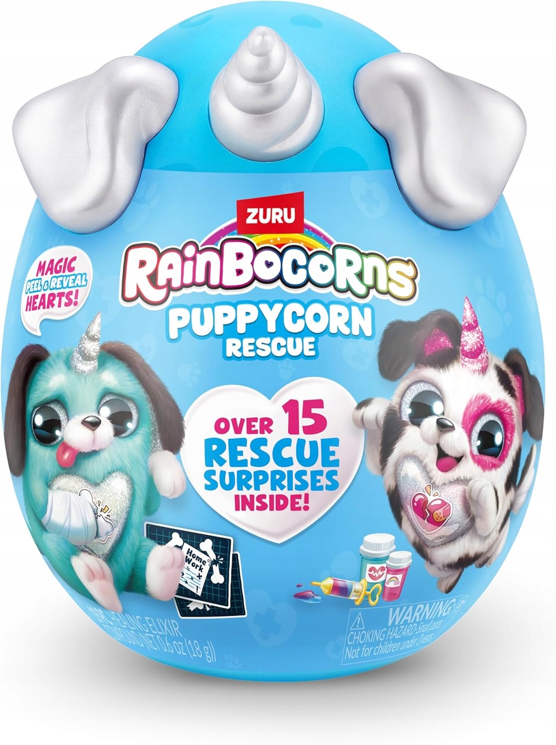 ZURU RAINBOCORNS Jajko Niespodzianka PIESEK Puppycorn Rescue MASKOTKA 8402cfe1485a303cdf6613de6f1298b5