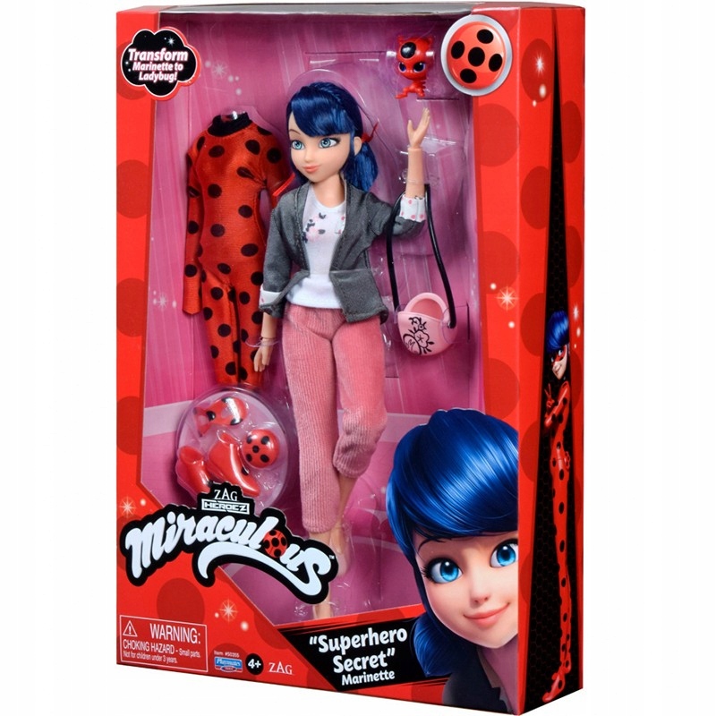 Lalka Miraculous Biedronka Marinette 2w1 Strój Akcesoria Bandai 26cm 3abc792076ec9cb93613164e72a69bef