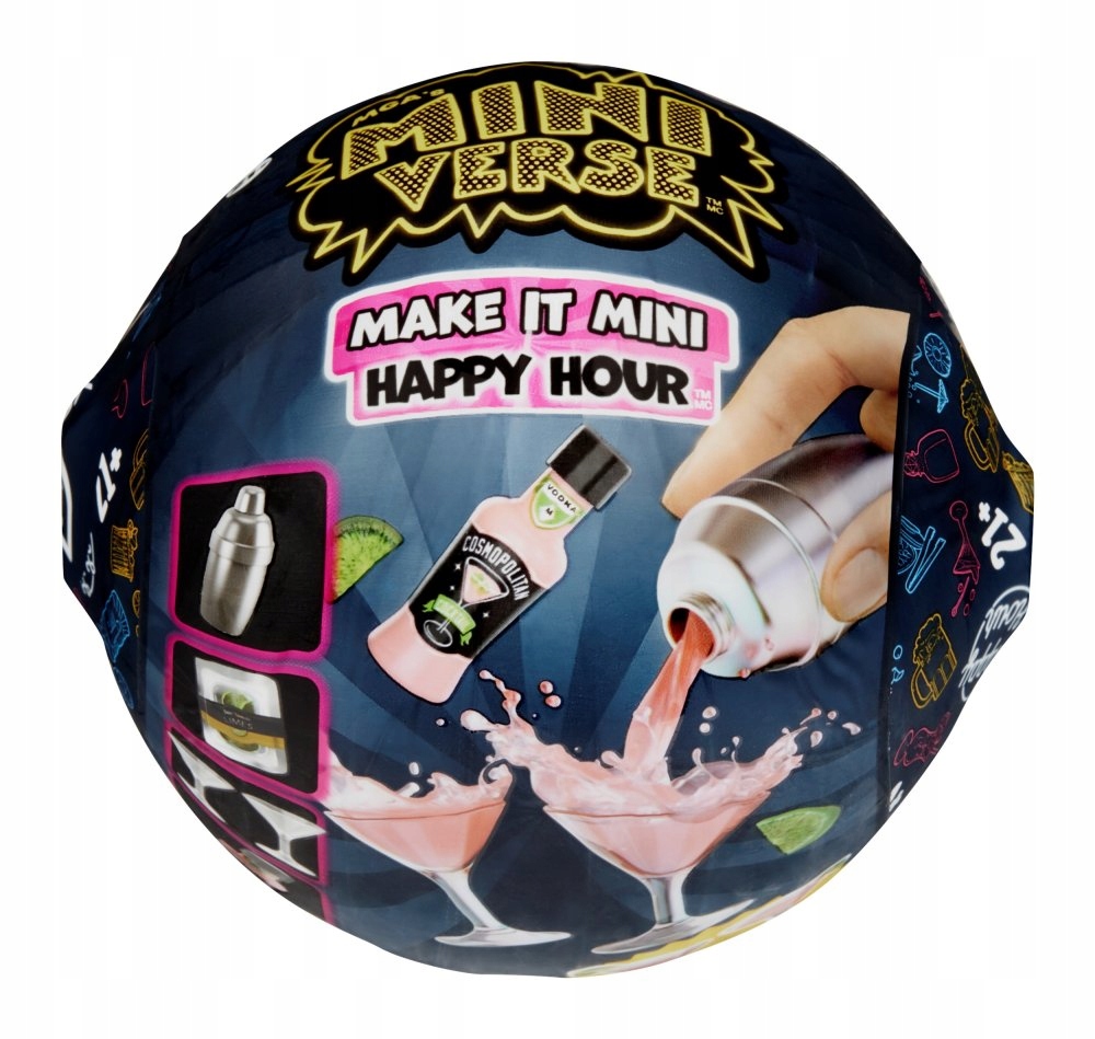 MGA Miniverse Happy Hour Kula Niespodzianka Mini Drinki Żywica DIY 18+ MGA Miniverse Happy Hour