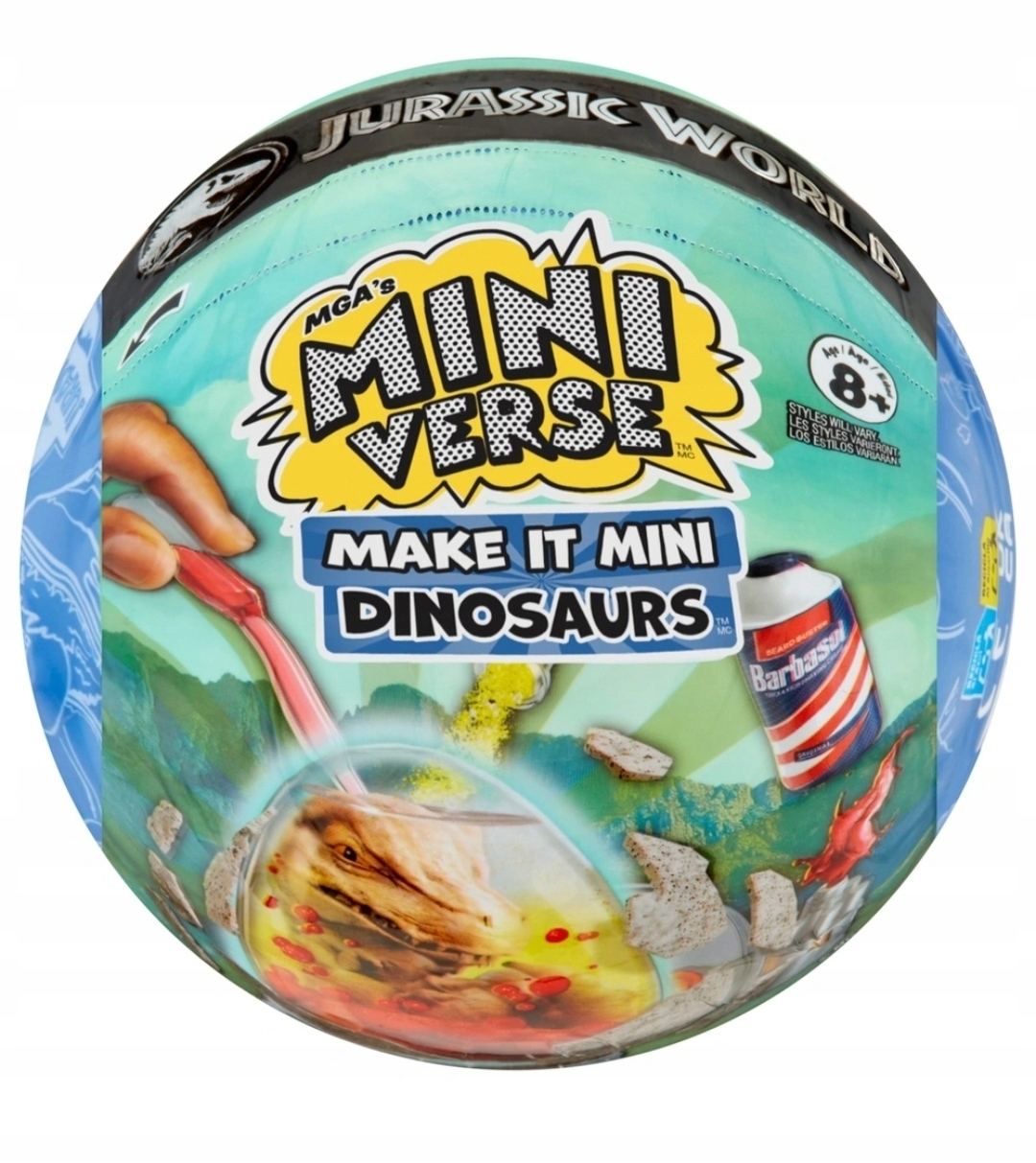 MGA Miniverse Jurassic World DINOZAURY Kula Figurki Niespodzianka PREZENT MGA Miniverse Jurassic World Dinozaury