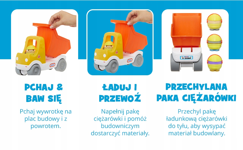 Little Tikes Toddle Tots WYWROTKA Zestaw Budowa +3 Figurki 12m+ e3a71d0120ecb6d7e80a250d26d6d1a8