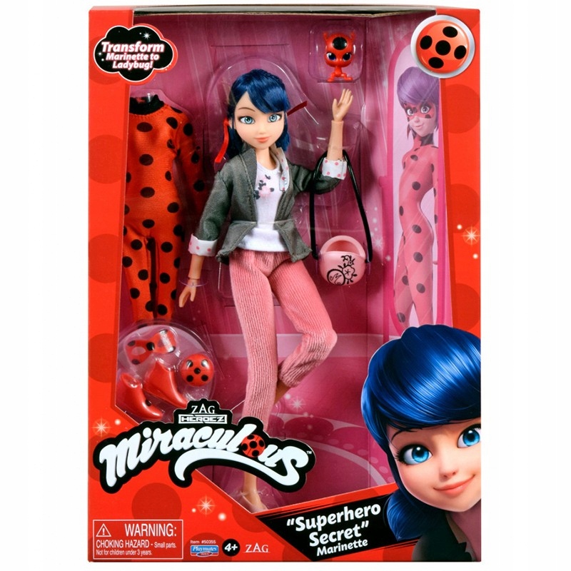 Lalka Miraculous Biedronka Marinette 2w1 Strój Akcesoria Bandai 26cm 75d165a8805628f68b8dcf92ba00dcab
