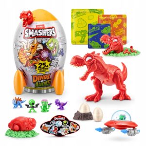 Smashers Dinos vs Aliens Rakieta ZURU zestaw niespodzianka T-Rex slime