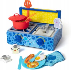 Drewniana kuchnia dla dzieci Śladem Blue Melissa Doug z akcesoriami